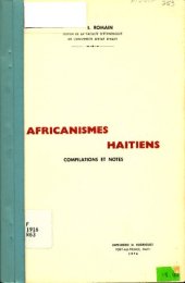 book Africanismes haïtiens: compilations et notes