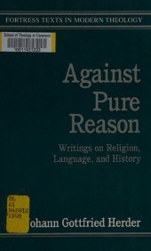 book Against Pure Reason: Writings on Religion, Language, and History