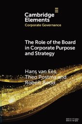 book The Role of the Board in Corporate Purpose and Strategy