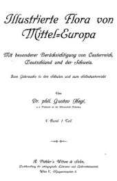 book Illustrierte Flora von Mitteleuropa. 5.1, Dicotyledones 3