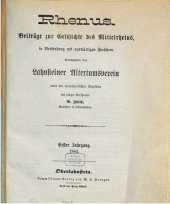 book Rhenus. Beiträge zur Geschichte des Mittelrheins