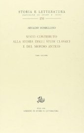 book Sesto contributo alla storia degli studi classici e del mondo antico