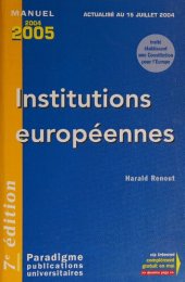 book Institutions européennes : année universitaire 2004-2005