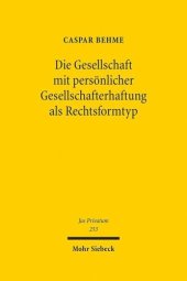 book Die Gesellschaft mit persönlicher Gesellschafterhaftung als Rechtsformtyp