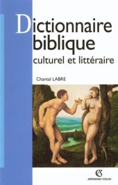 book Dictionnaire Biblique Culturel Et Litteraire