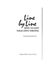 book Line by Line: How to Edit Your Own Writing