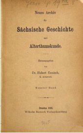 book Neues Archiv für Sächsische Geschichte und Altertumskunde