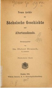 book Neues Archiv für Sächsische Geschichte und Altertumskunde