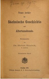 book Neues Archiv für Sächsische Geschichte und Altertumskunde