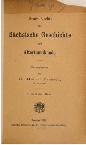 book Neues Archiv für Sächsische Geschichte und Altertumskunde