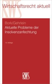 book Aktuelle Probleme der Insolvenzanfechtung