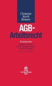 book AGB-Arbeitsrecht: Kommentar