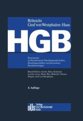 book HGB: Kommentar zu Handelsstand, Handelsgesellschaften, Handelsgeschäften und besonderen Handelsverträgen (ohne Bilanz-, Transport- und Seerecht).