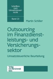 book Outsourcing im Finanzdienstleistungs- und Versicherungssektor: Umsatzsteuerliche Beurteilung