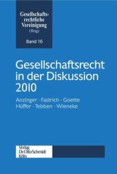 book Gesellschaftsrecht in der Diskussion 2010