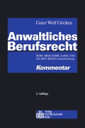 book Anwaltliches Berufsrecht - Kommentar