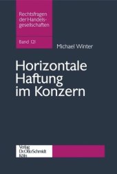 book Horizontale Haftung im Konzern