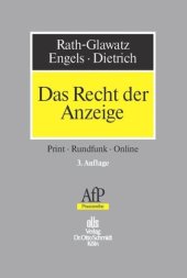 book Das Recht der Anzeige: Print - Rundfunk - Online