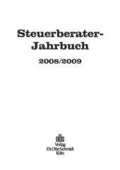 book Steuerberater-Jahrbuch: Steuerberater-Jahrbuch 2008/2009