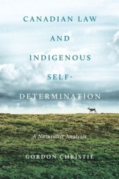 book Canadian Law and Indigenous Self‐Determination: A Naturalist Analysis