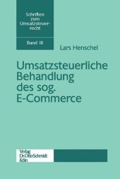 book Umsatzsteuerliche Behandlung des sog. E-Commerce