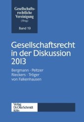 book Gesellschaftsrecht in der Diskussion 2013