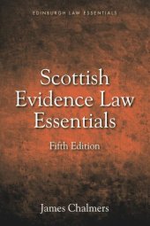 book Scottish Evidence Law Essentials