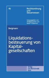 book Liquidationsbesteuerung von Kapitalgesellschaften