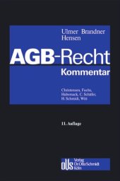 book AGB-Recht: Kommentar zu den §§ 305-310 BGB und zum UKlaG