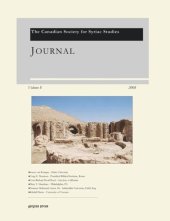 book Journal of the Canadian Society for Syriac Studies 8