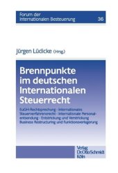 book Brennpunkte im deutschen internationalen Steuerrecht