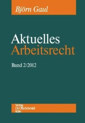 book Aktuelles Arbeitsrecht, Band 2/2012