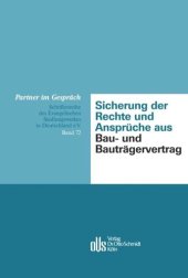 book Sicherung der Rechte und Ansprüche aus Bau- und Bauträgervertrag