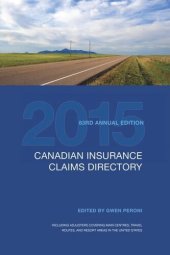 book Canadian Insurance Claims Directory 2015