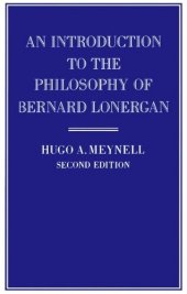 book An Introduction to the Philosophy of Bernard Lonergan