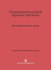 book Translations from Early Japanese Literature