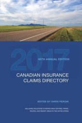 book Canadian Insurance Claims Directory 2017