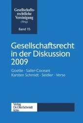 book Gesellschaftsrecht in der Diskussion 2009