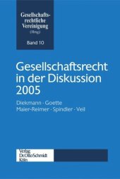 book Gesellschaftsrecht in der Diskussion 2005