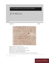 book Journal of the Canadian Society for Syriac Studies 18