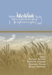 book Melilah: Manchester Journal of Jewish Studies (2008)