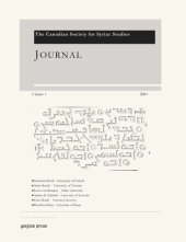 book Journal of the Canadian Society for Syriac Studies 1