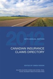 book Canadian Insurance Claims Directory 2012: 80th Annual Edition