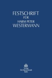 book Festschrift für Harm Peter Westermann: Zum 70. Geburtstag