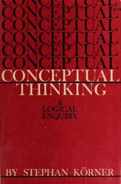 book Conceptual Thinking: A Logical Inquiry