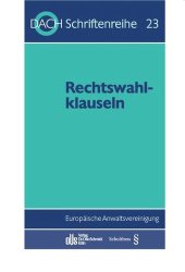 book Rechtswahlklauseln