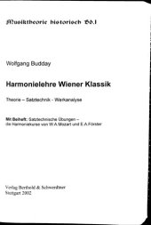 book Harmonielehre Wiener Klassik : Theorie, Satztechnik, Werkanalyse