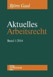 book Aktuelles Arbeitsrecht, Band 1/2014