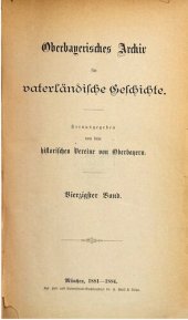 book Oberbayerisches Archiv für vaterländische Geschichte