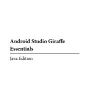 book Android Studio Giraffe Essentials - Java Edition: Developing Android Apps Using Android Studio 2022.3.1 and Java
